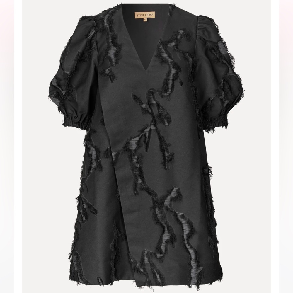 BNWT STINE GOYA PUFFY SLEEVES MINI DRESS - JET BLACK